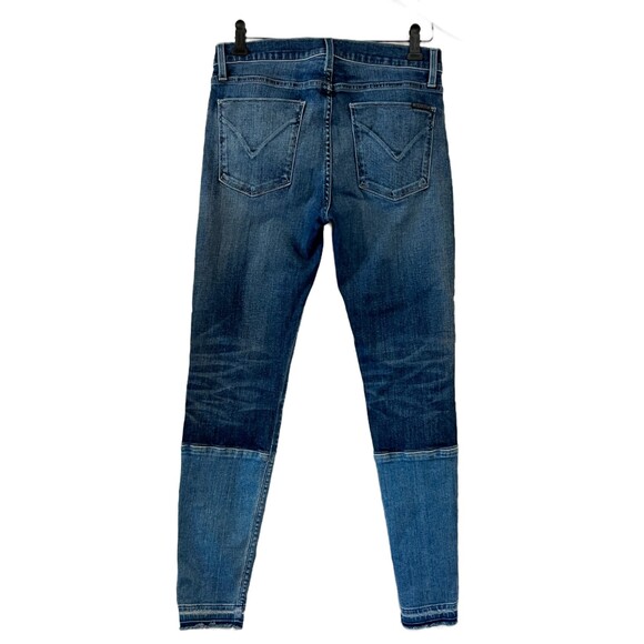 Hudson Denim Jeans Isla Midrise Raw Hem Patchwork Size 27 - Picture 3 of 7
